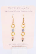 Gold hoop Sunstone Earrings