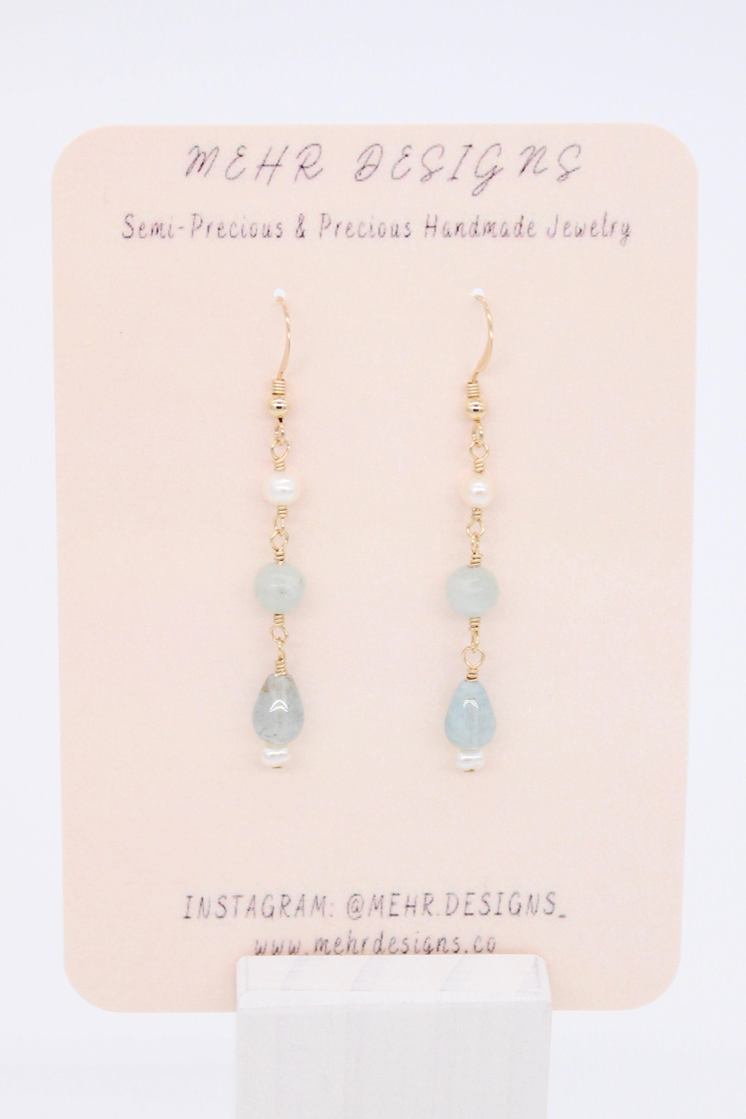 Earring & Necklace Aqua Set
