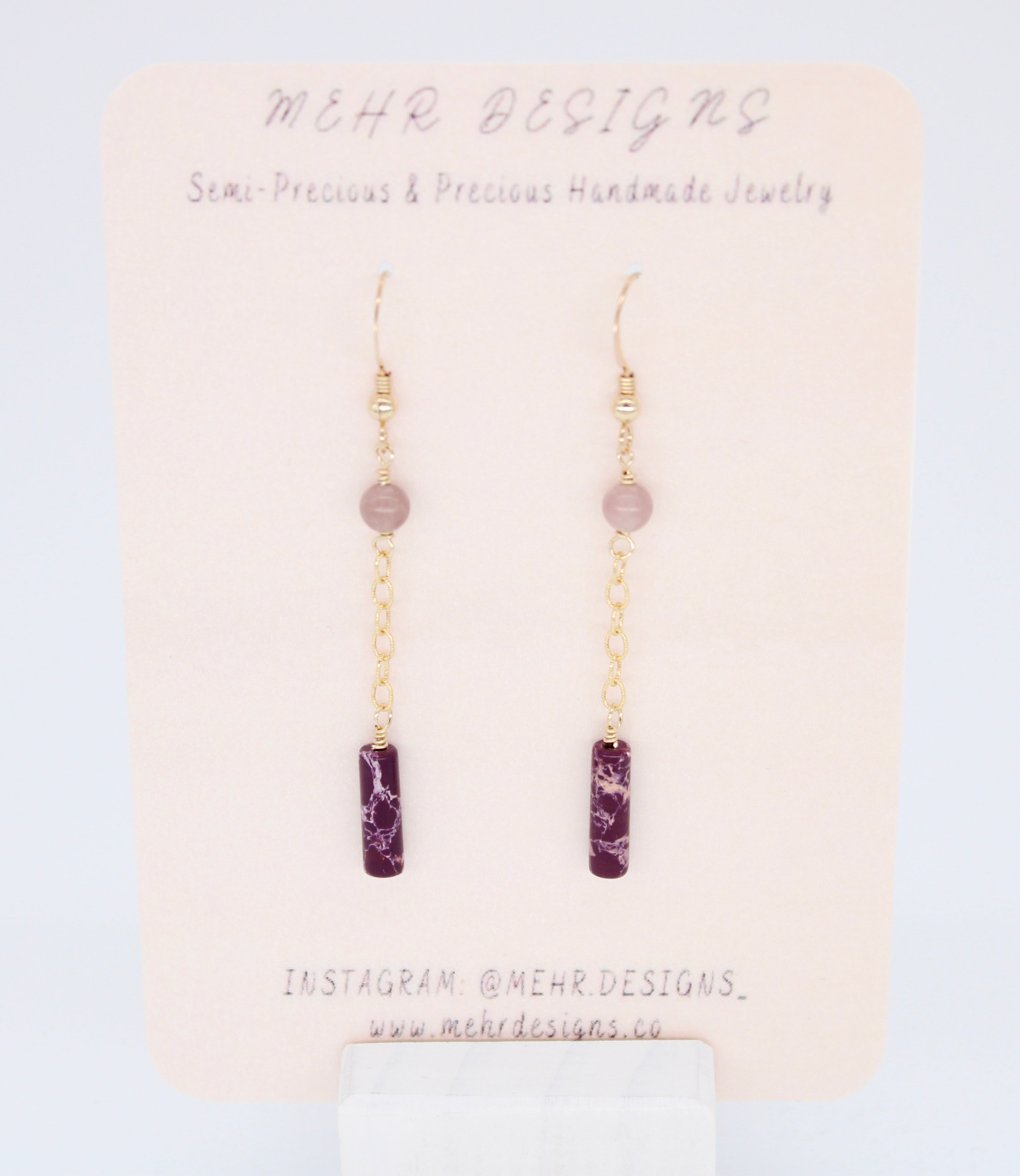 Jasper & Quartz earrings