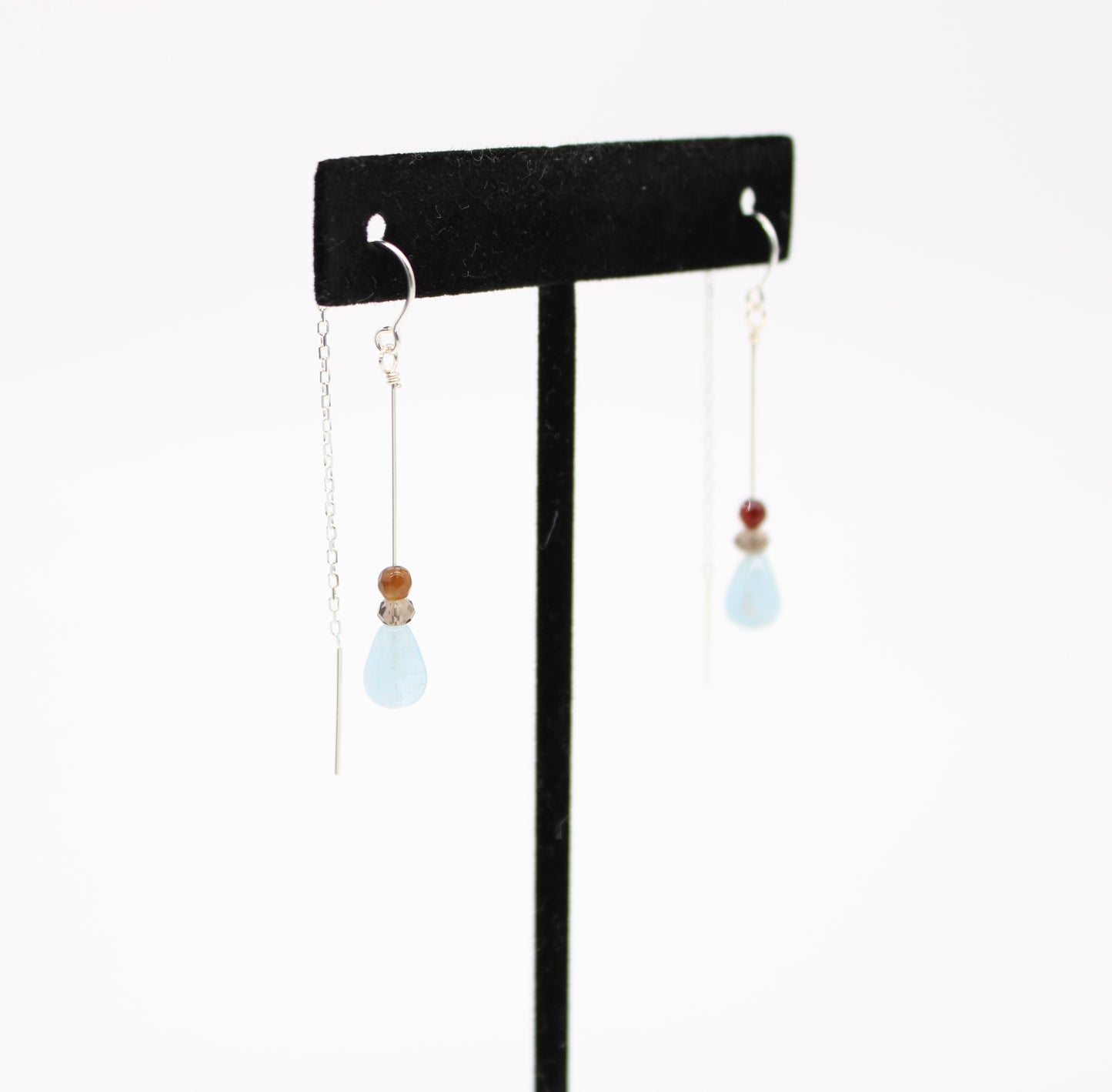 Aquamarine Threader Earrings