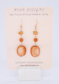 Shell Carnelian Earrings