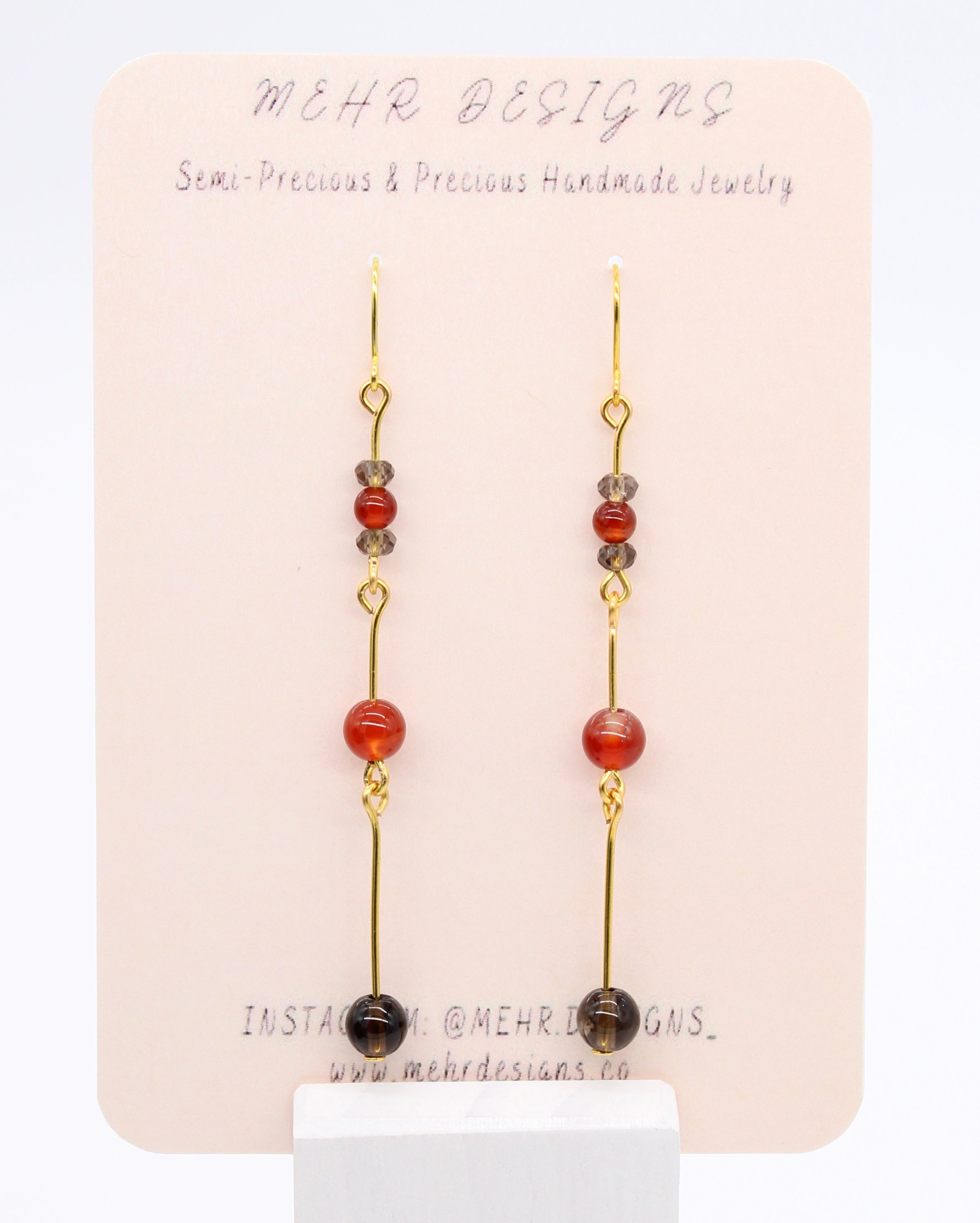 Step Carnelian Earrings