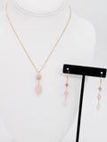 Earring & Necklace Pink Set