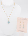 Earring & Necklace Aqua Set
