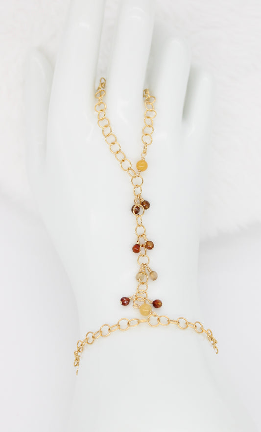 Gold Gemstone Hand Harness