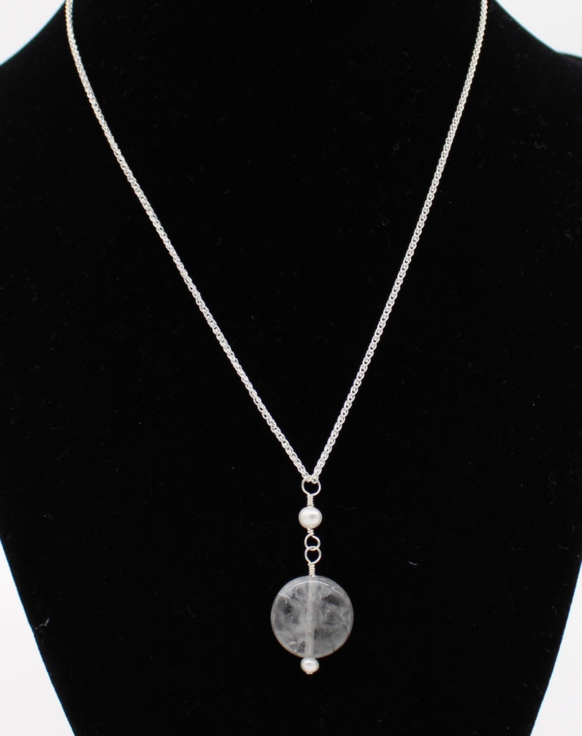 Moonlight Pearl Quartz Locket (Just the Locket)